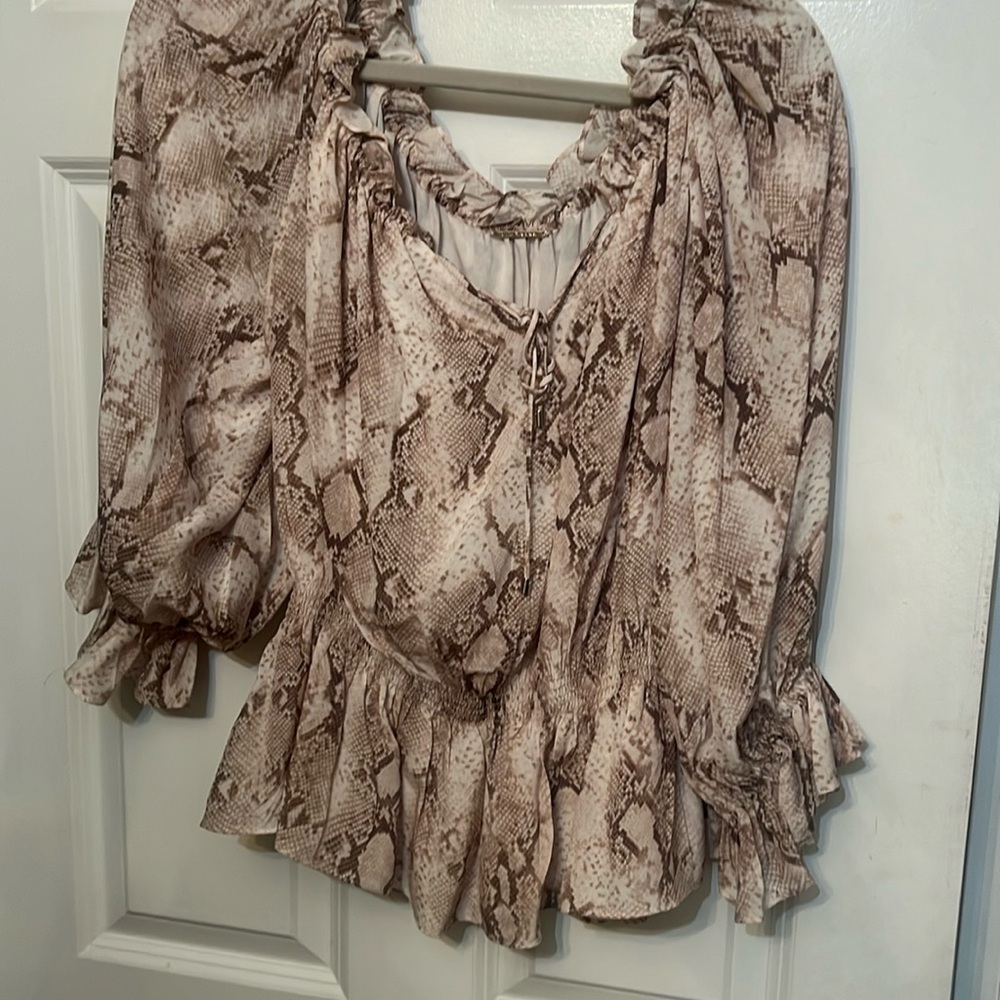 Ellie Tahari, long sleeve shirt 100/: percent silk never worn